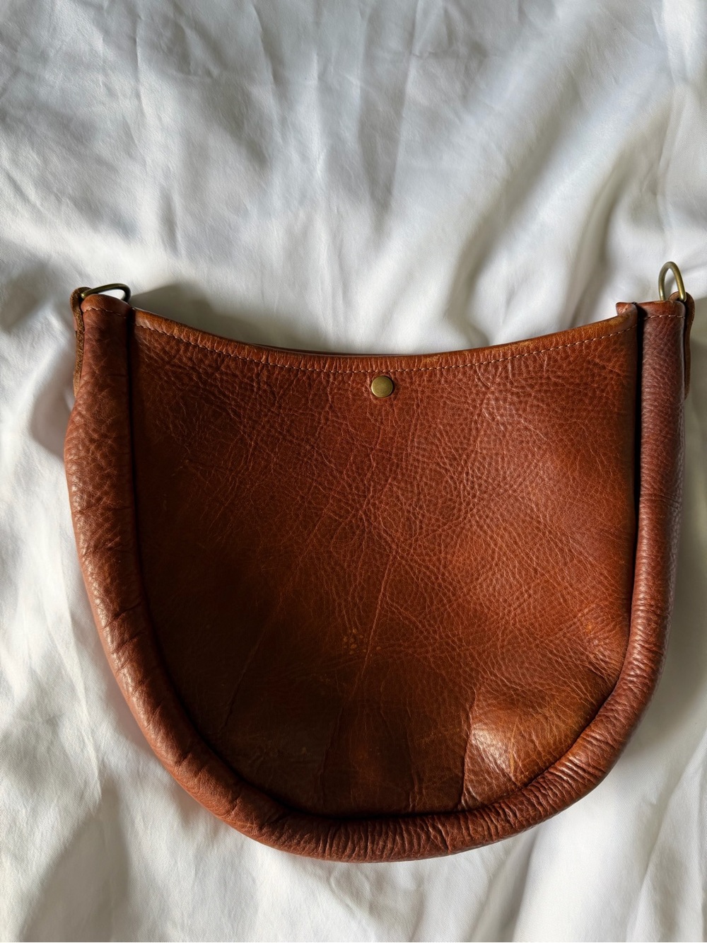 Go Forth Goods Small Celeste Hobo in saddle